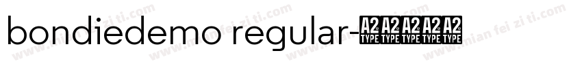 bondiedemo regular字体转换